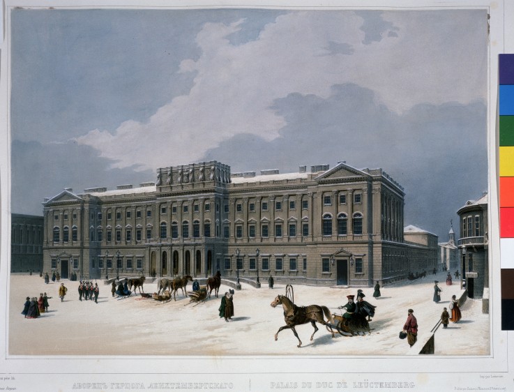 The Mariinsky Palace (Marie Palace) on the St Isaac's Square in Saint Petersburg de Louis Jules Arnout