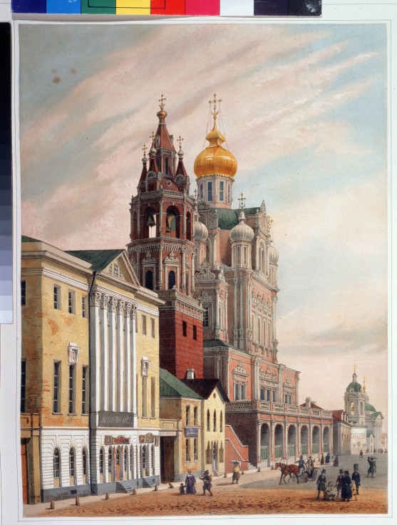 The Church of the Dormition of the Theotokos at the Pokrovka Street in Moscow de Louis Jules Arnout