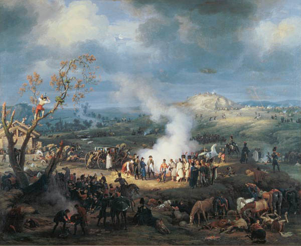 Napoleon (1769-1821) Visiting a Bivouac on the Eve of the Battle of Austerlitz, 1st December 1805 de Louis Lejeune