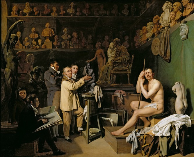 The Studio of Jean Antoine Houdon (1741-1828) de Louis-Léopold Boilly