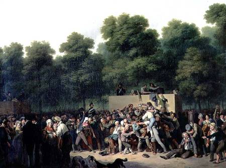 The Distribution of Food and Wine on the Champs-Elysees de Louis-Léopold Boilly