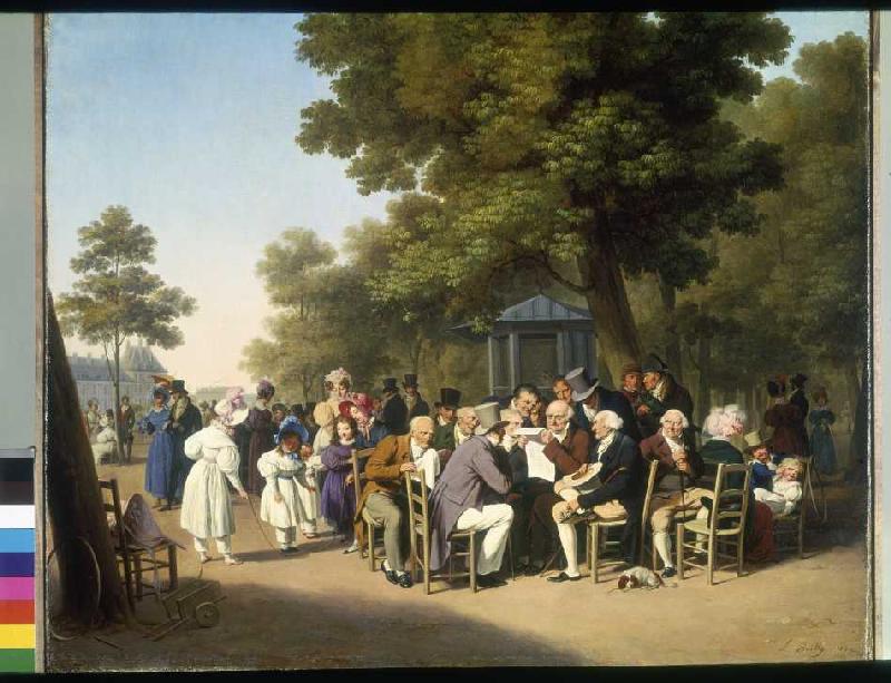The leisure politicians into the Tuillerien in Par de Louis-Léopold Boilly