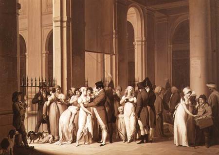 The Galleries of the Palais Royal, Paris de Louis-Léopold Boilly