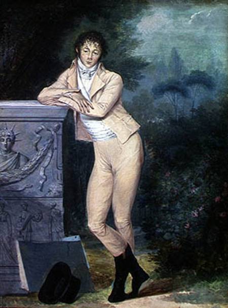 Self Portrait in a Garden de Louis-Léopold Boilly