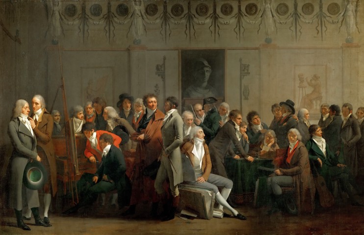 Meeting of Artists in the Atelier of Isabey de Louis-Léopold Boilly