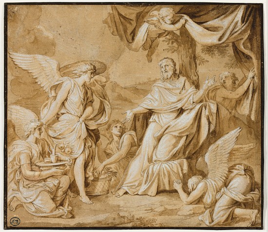 Angels Ministering to Christ de Louis Licherie de Beuron