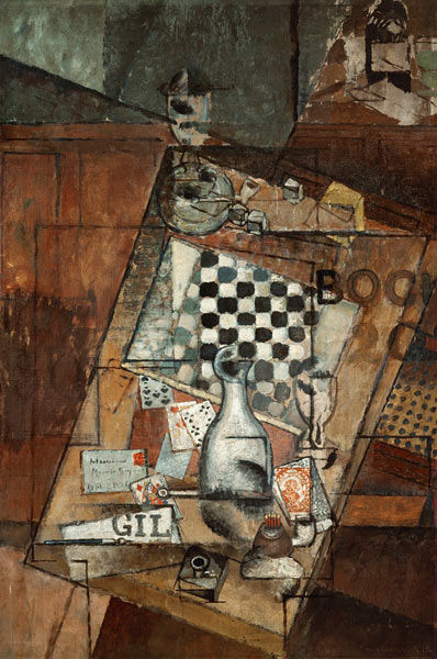 Still life with a chessboard de Louis Marcoussis