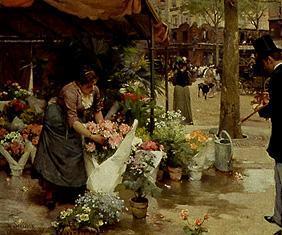 On the flower market.