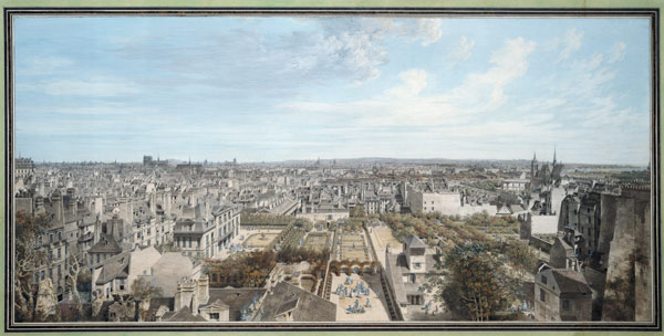 Panoramic View of Paris Towards the North de Louis-Nicolas de Lespinasse