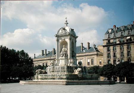 View of the Fontaine des Quatre-Eveques, Place Saint-Sulpice de Louis or Ludovico Visconti