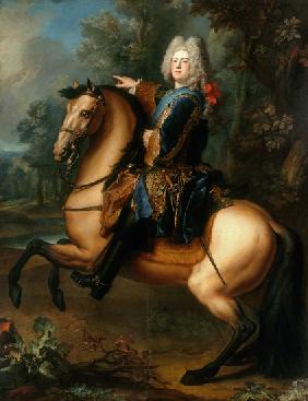 King August III. of Poland as a prince to horse