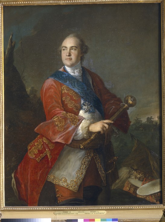 Portrait of Count Kirill Razumovsky (1728-1803), the last Hetman of Ukraine de Louis Tocqué