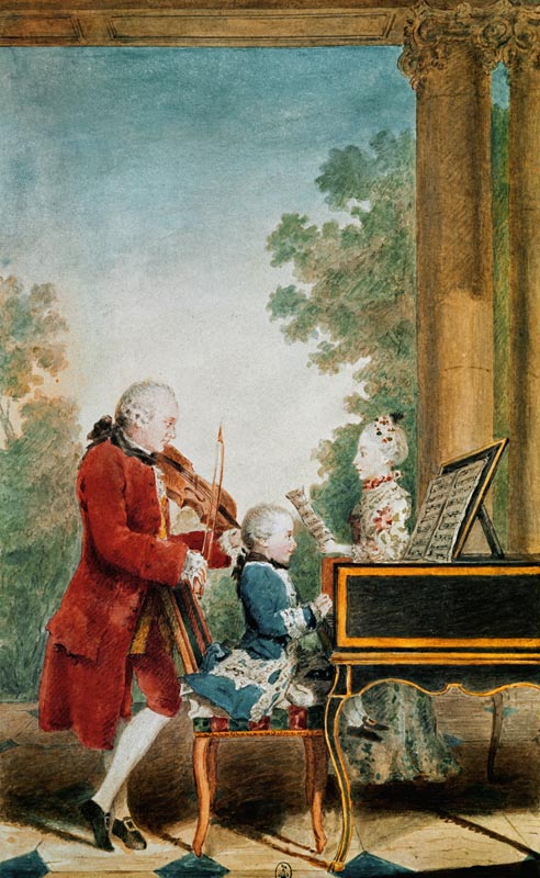 Mozart w.Father & Sister , Carmontelle de Louis Carrogis de Carmontelle