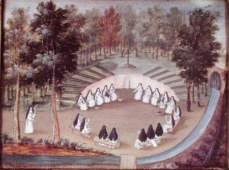 Nuns Meeting in Solitude, from 'L'Abbaye de Port-Royal' de Louise Madelaine Cochin