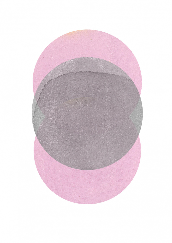 Gray Pink Circles de Louise van Terheijden