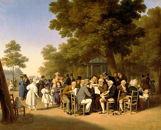 Politicians in the Tuileries Gardens de Louis Leopold Boilly