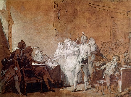 The Arrest of Charlotte Corday (1768-93) de Louis Leopold Boilly