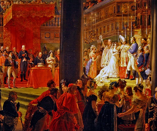 The Marriage of Marie-Caroline de Bourbon, Princess of the Two Sicilies and Charles-Ferdinand de Fra de Louis Nicolas Lemasle
