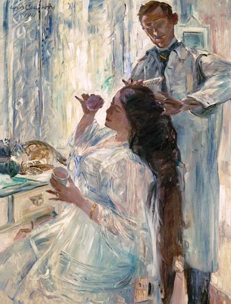 The wife of the artist at the dressing table. de Lovis Corinth