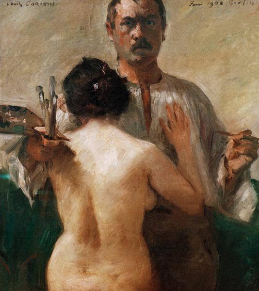 Self-portrait with nude de Lovis Corinth
