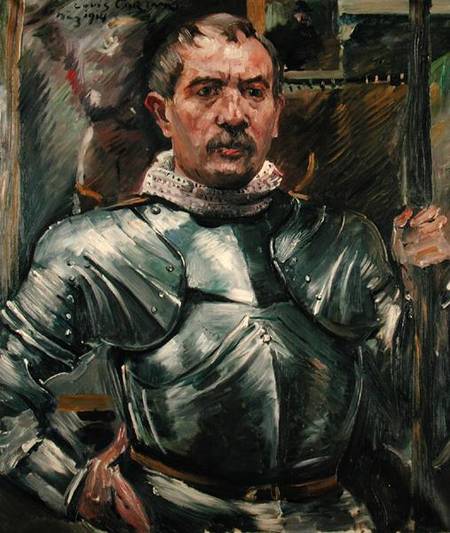Self portrait in armour de Lovis Corinth