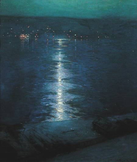 Moonlight on the River de Lowell Birge Harrison