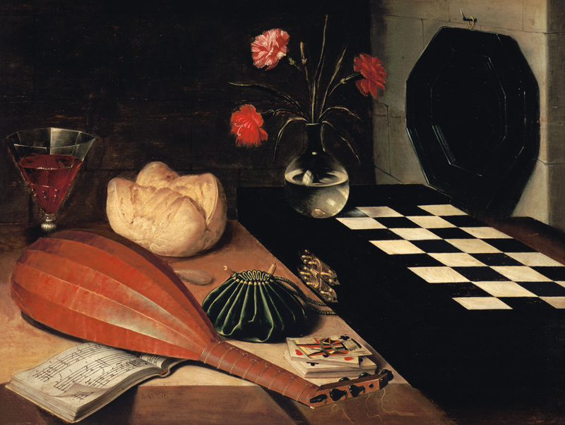 Quiet life with lute and chess-board. de Lubin Baugin