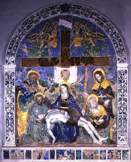 The Descent from the Cross, relief de Luca  della Robbia
