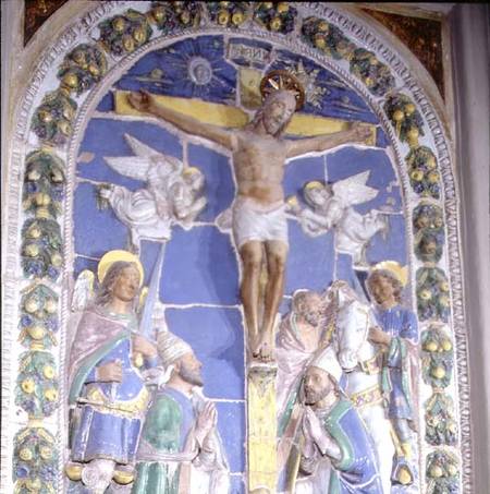 Crucifixion, bas relief de Luca Della Robbia