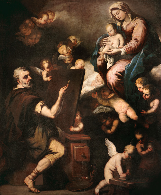L.Giordano, hl. Lukas malt die Madonna de Luca Giordano