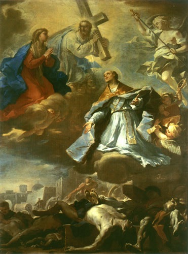 San Gennard frees Naples from the plague de Luca Giordano