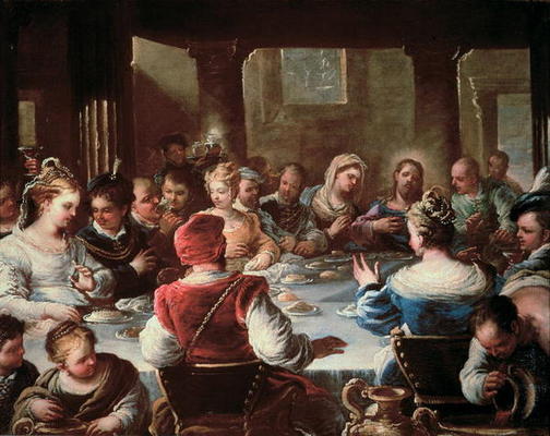 The Marriage at Cana (oil on canvas) de Luca Giordano