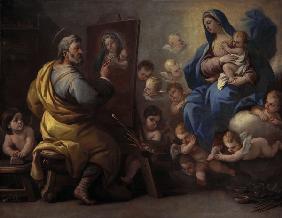 L.Giordano, hl. Lukas malt die Madonna