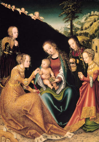 Verlobung der hl. Katharina de Lucas Cranach el Viejo