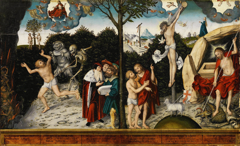 Allegory of Law and Grace de Lucas Cranach el Viejo
