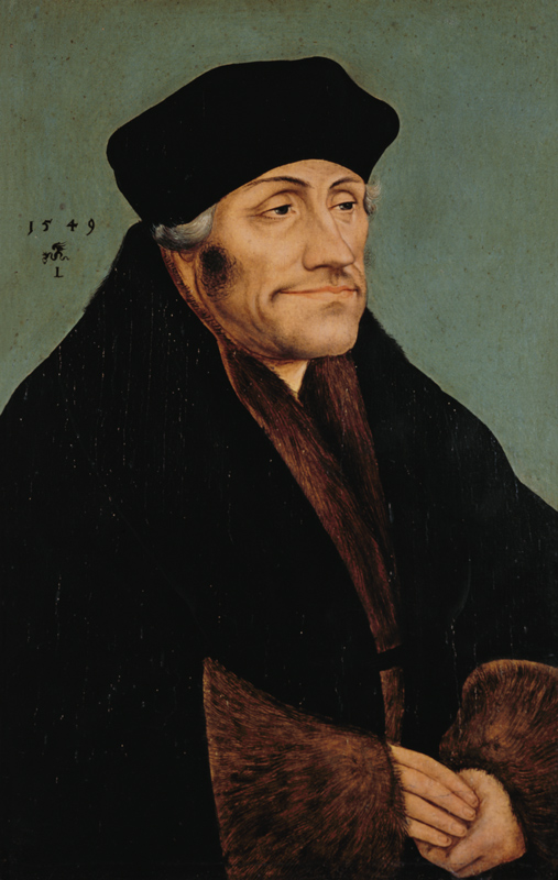 Portrait of the Erasmus of Rotterdam. de Lucas Cranach el Viejo