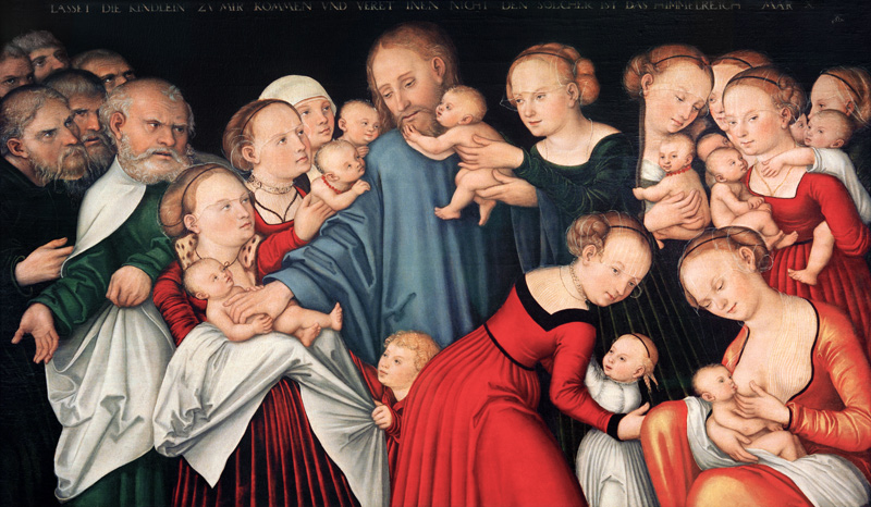 Christ Blessing the Children de Lucas Cranach el Viejo