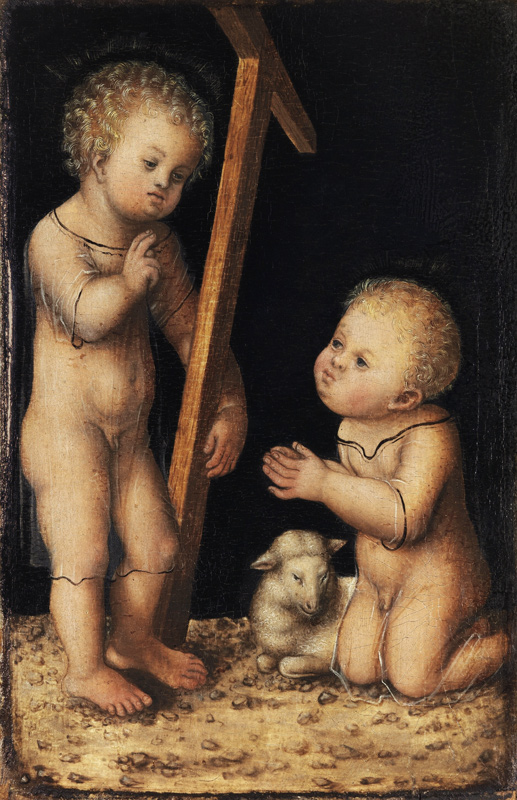 Christ and John the Baptist as Children de Lucas Cranach el Viejo