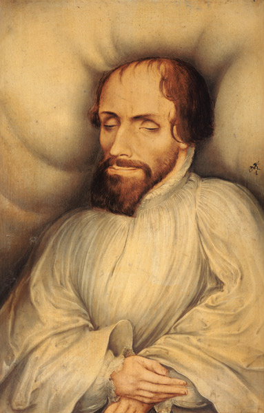 Philipp Melanchton on the deathbed. de Lucas Cranach el Viejo