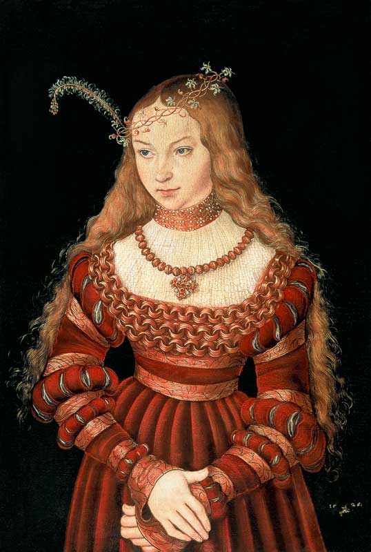 Princess Sibylle of Cleve as a bride de Lucas Cranach el Viejo