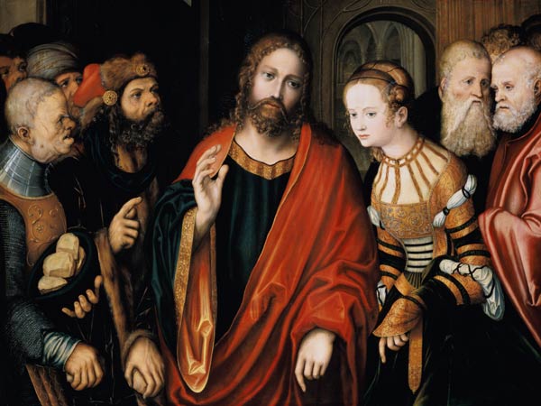 Christ and the Woman Taken in Adultery de Lucas Cranach el Viejo