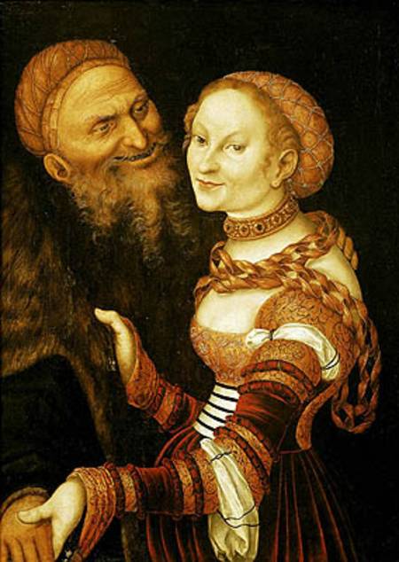 The Courtesan and the Old Man de Lucas Cranach el Viejo