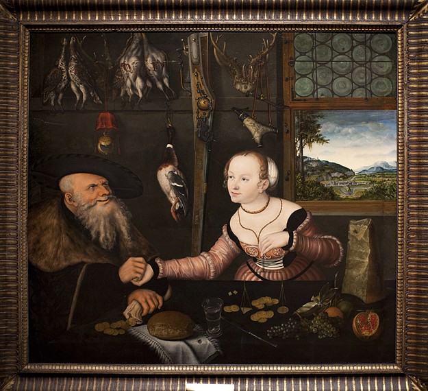 The Ill matched Couple de Lucas Cranach el Viejo