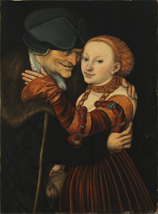 The Unequal Couple de Lucas Cranach el Viejo