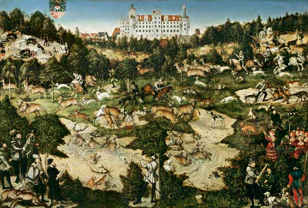 Hunt in Torgau in honour of Karls V. de Lucas Cranach el Viejo