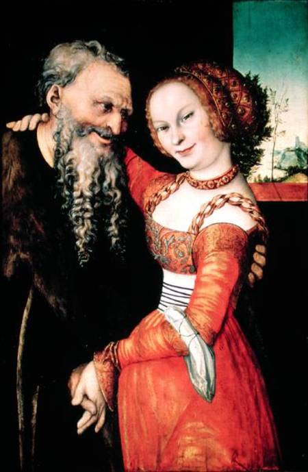 The Ill-Matched Couple de Lucas Cranach el Viejo