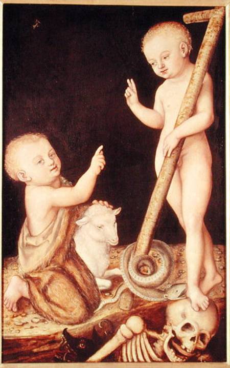 The Infant Christ Triumphing over Death and the Infant St. John the Baptist de Lucas Cranach el Viejo