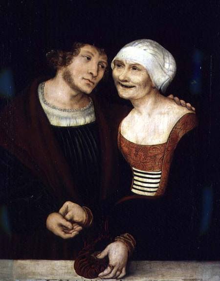 The Infatuated Old Woman de Lucas Cranach el Viejo