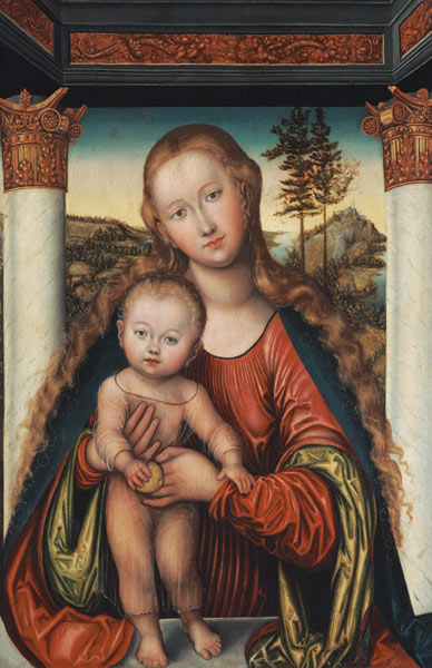 The virgin with the child (Madonna Polenska) de Lucas Cranach el Viejo