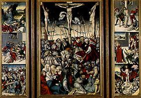 Kreuzigungsaltärchen with scenes of the passion Je de Lucas Cranach el Viejo